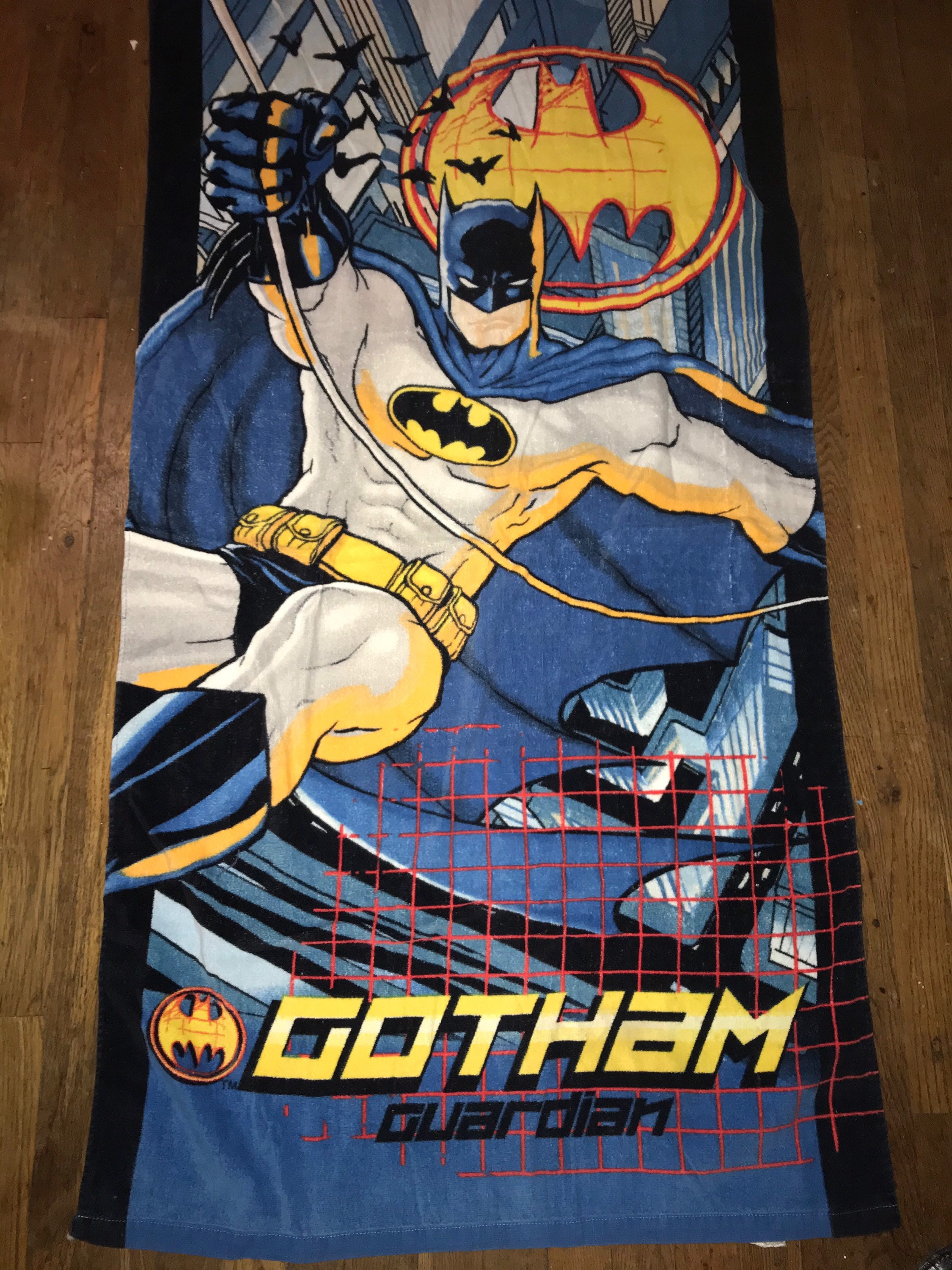 Vintage 90's Kids Batman Beach Towel. Vintage Batman Beach Towel. Kids Beach  Towel. Batman Vintage Towel