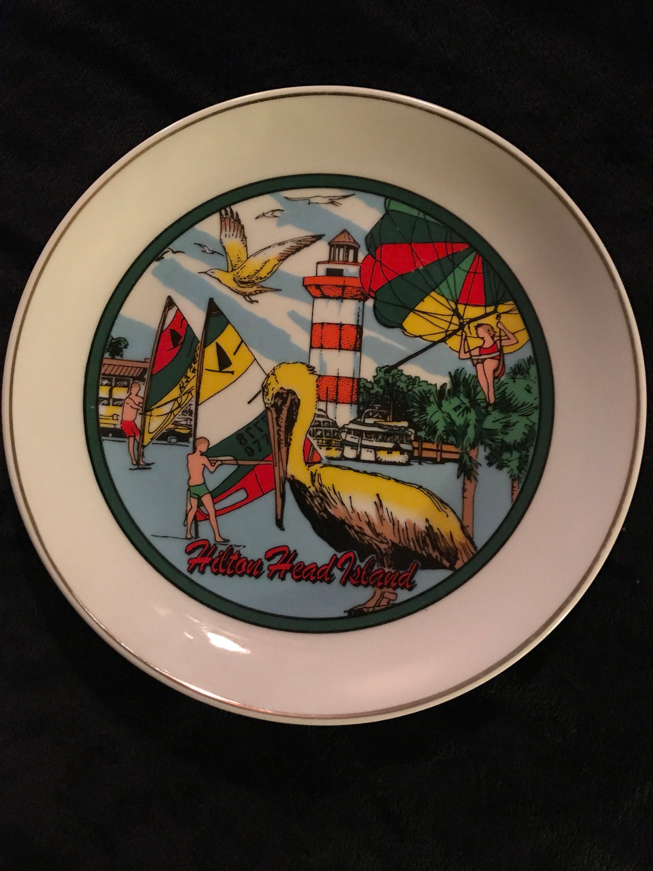 Vintage Hilton Head Island Plate. Travel Plate. Hilton Head South
