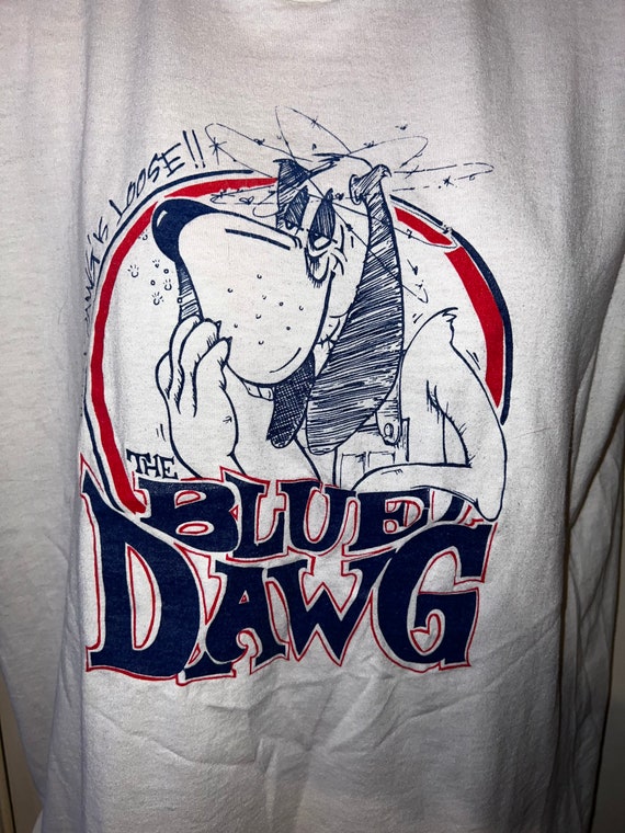 Vintage White The Blue Dawg T-shirt. The Blue Dawg