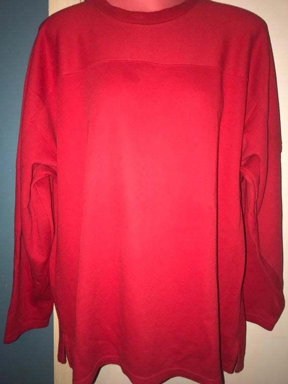 Vintage 90's Champion Sweatshirt. Red Champion Sw… - image 1