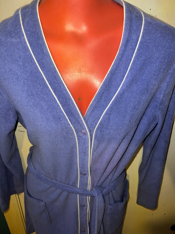 Vintage 1970’s Terry Blue Swimsuit Cover Up. Sea Wave… Gem