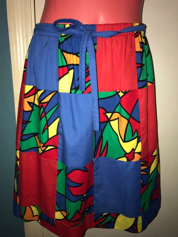 Vintage 80's Sanibel Sport Skirt. Abstract Color B