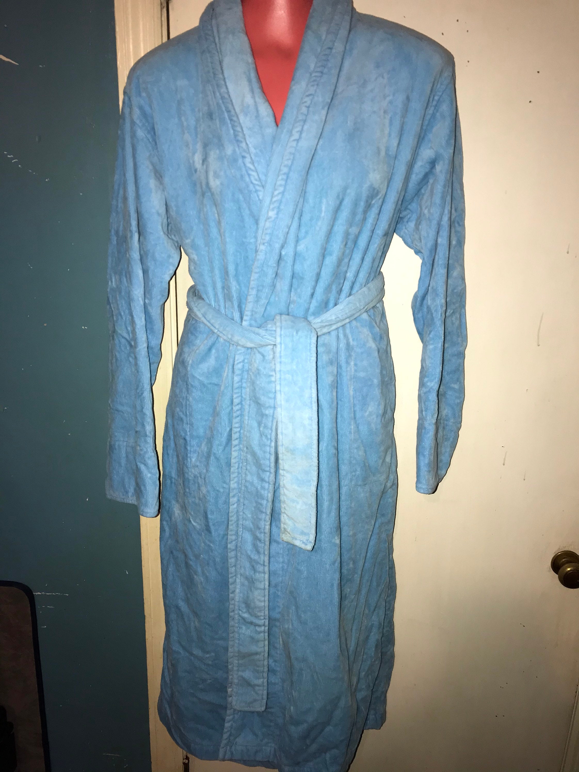 Vintage Victoria’s Secret Terry Cloth Robe. Women’s Blue Terry Cloth ...