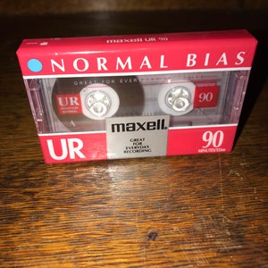 Vintage NIP Maxell Cassette Tape, New Vintage Blank Cassette Tape