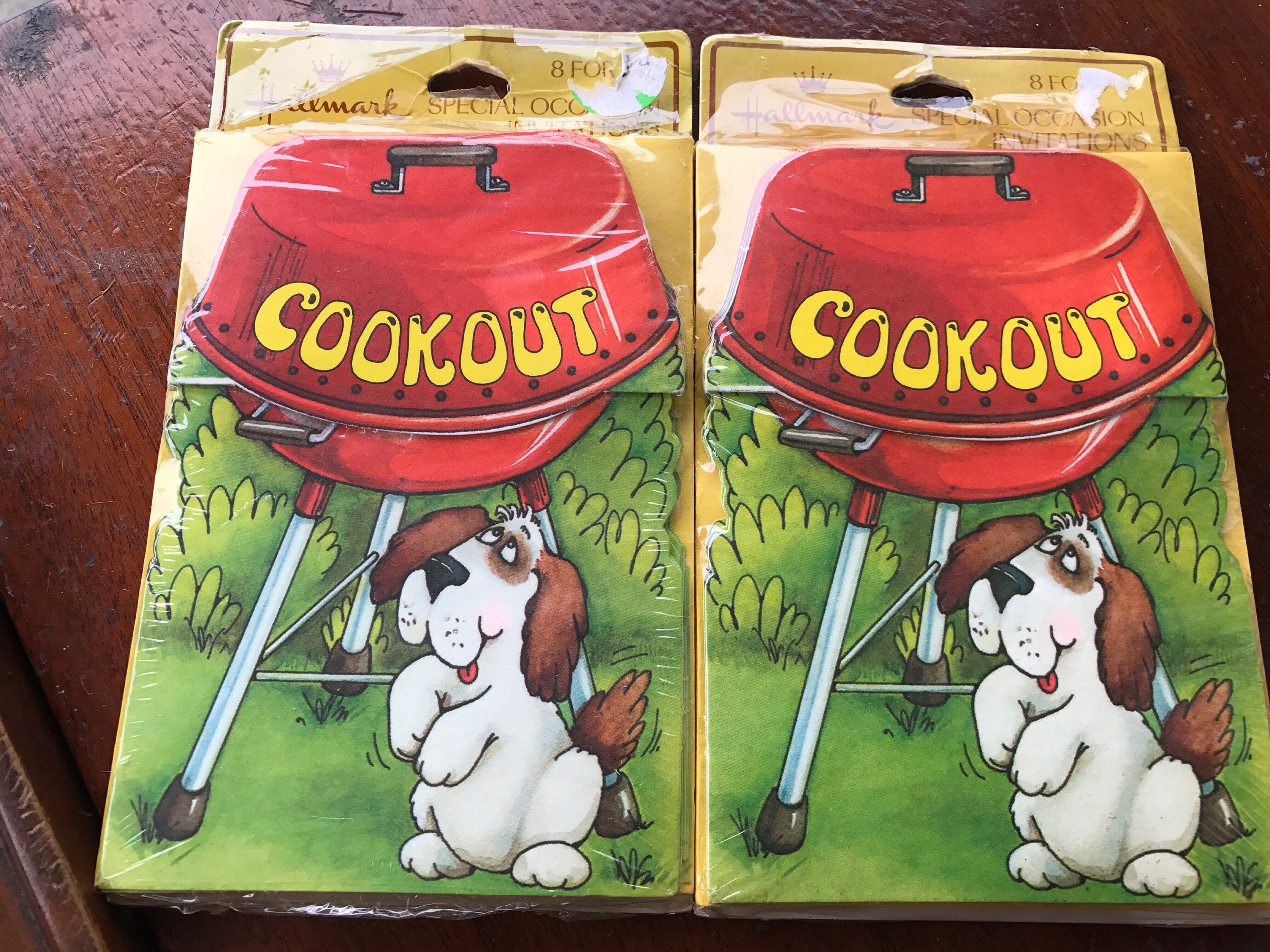 Vintage Hallmark Cards. Cookout Invitations. Hallmark invitations.