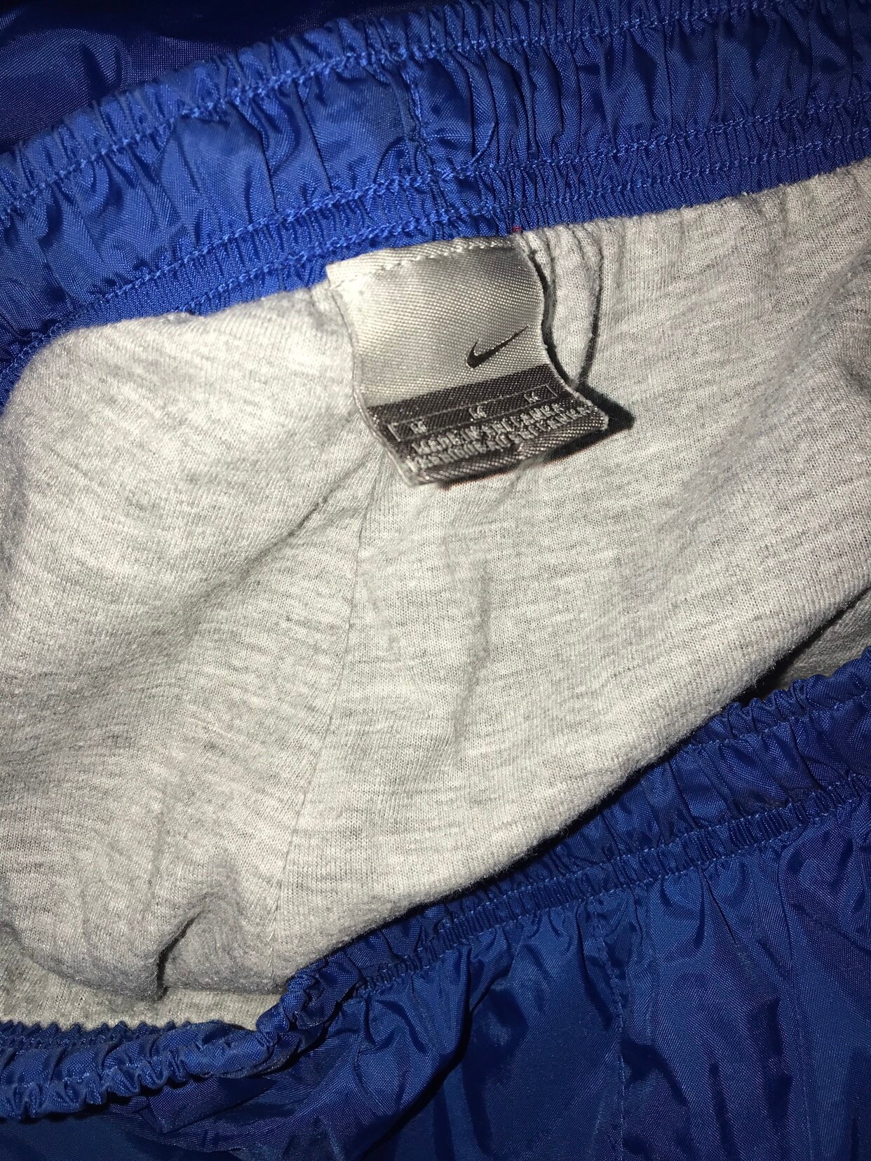 blue vintage nike track pants