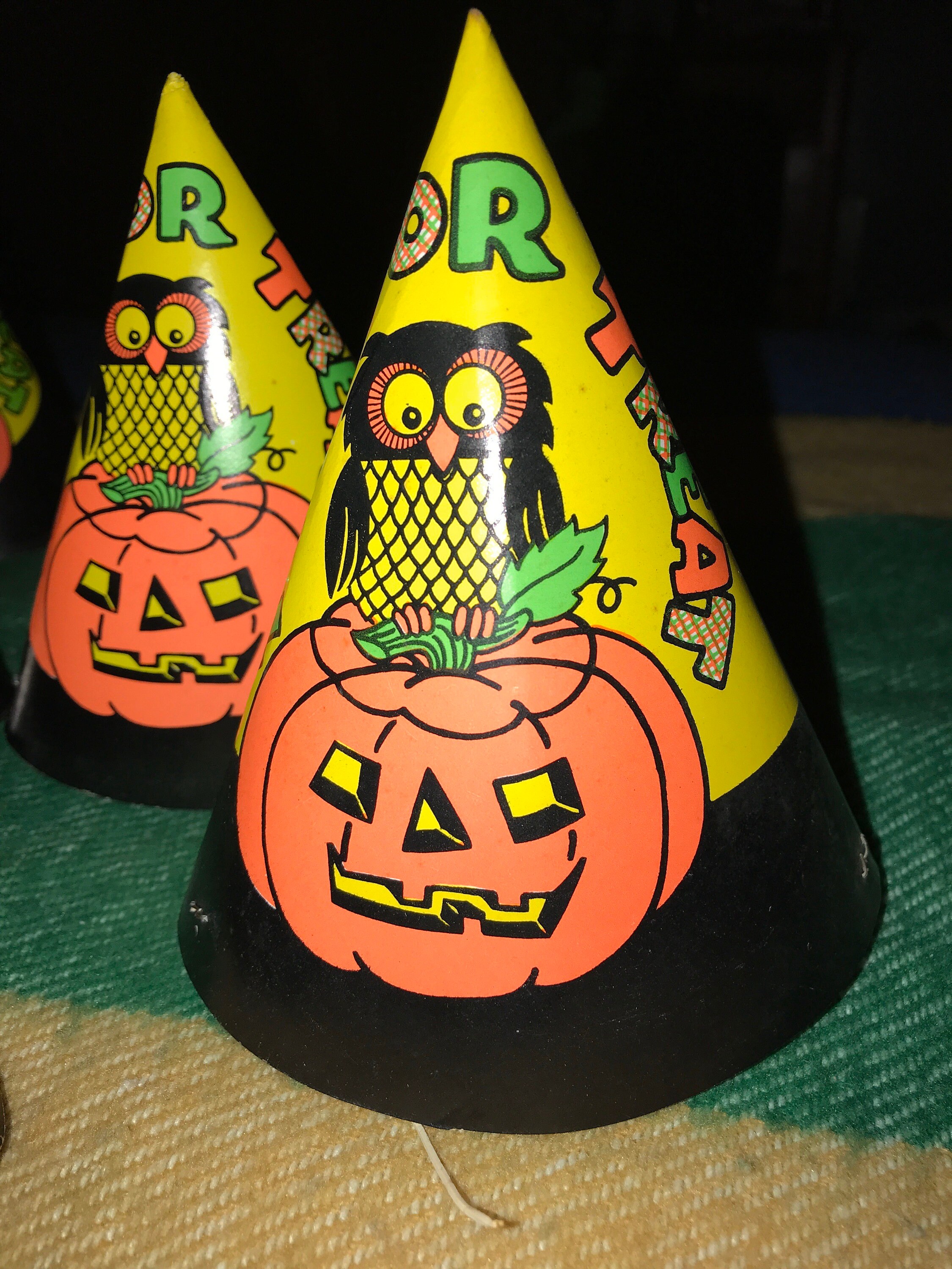 Vintage Halloween Party Hat. Halloween Party Hats. Halloween Decor