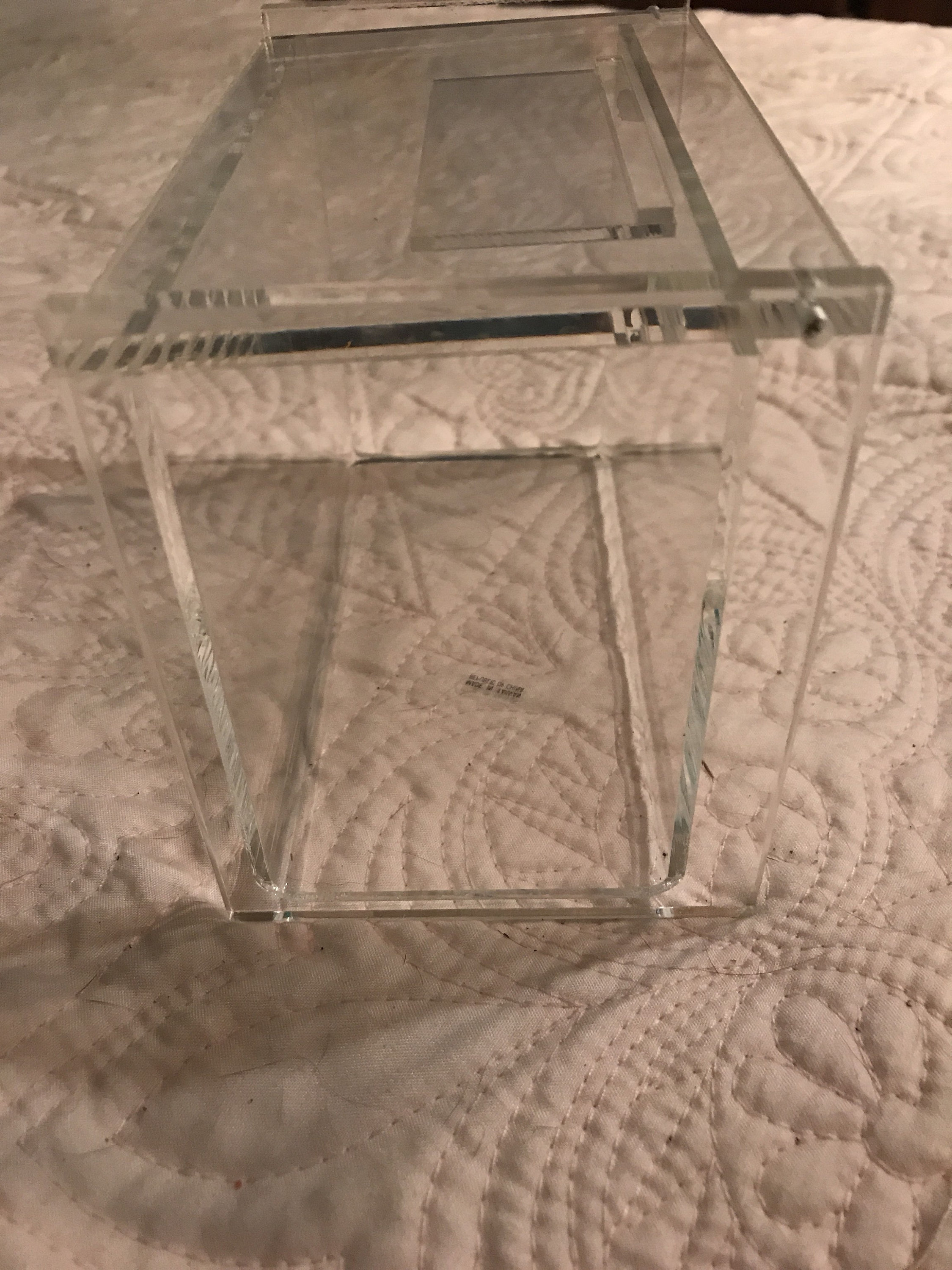 Vintage Lucite Recipe Box. Lucite Box. Lucite Recipe Organizer. Recipe