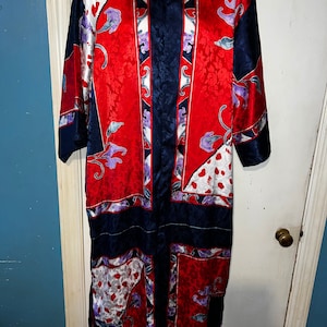 Vintage Saks Fifth Avenue Kaftan. Satin Ruth Norman MuMu Dress. One Size