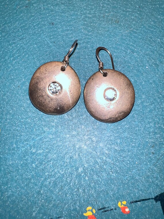 Vintage 1990’s Sterling Silver Dangle Earrings, Signed TCP View 3