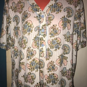 Vintage 80&#39;s Paisley Floral Shirt, Size Medium