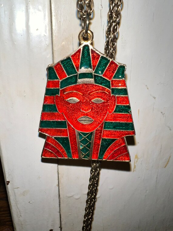 Vintage Egyptian Necklace. Egyptian Pharaoh Penda… - image 4
