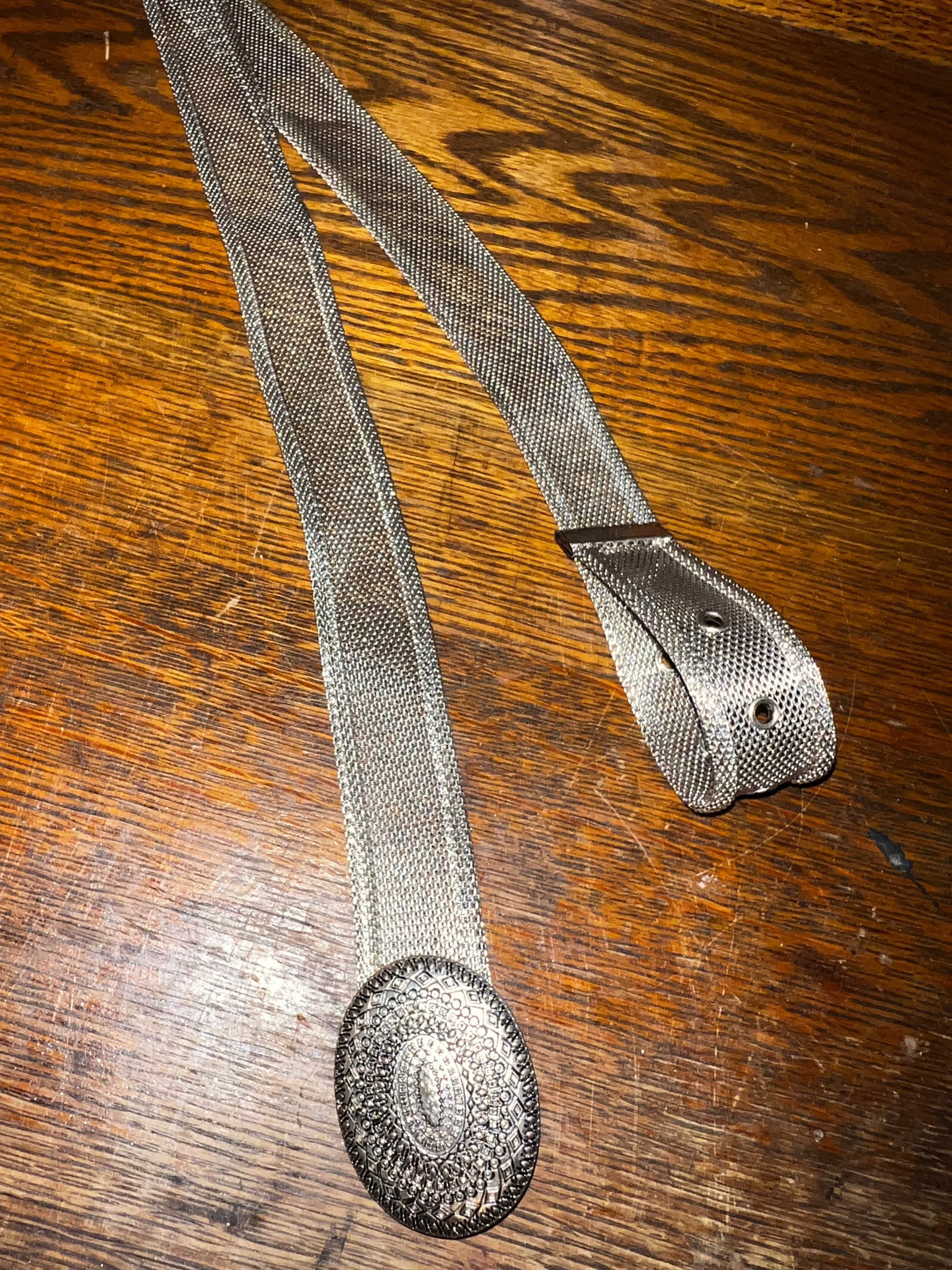 80s 90s vintage mesh stainless belt USA製 Vintage Womens Silver Tone Metal Mesh Belt - Very Nice! | eBay