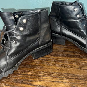 Vintage Jones of New York Leather Boots, Y2K Clunky Boots, Size 9 - Etsy