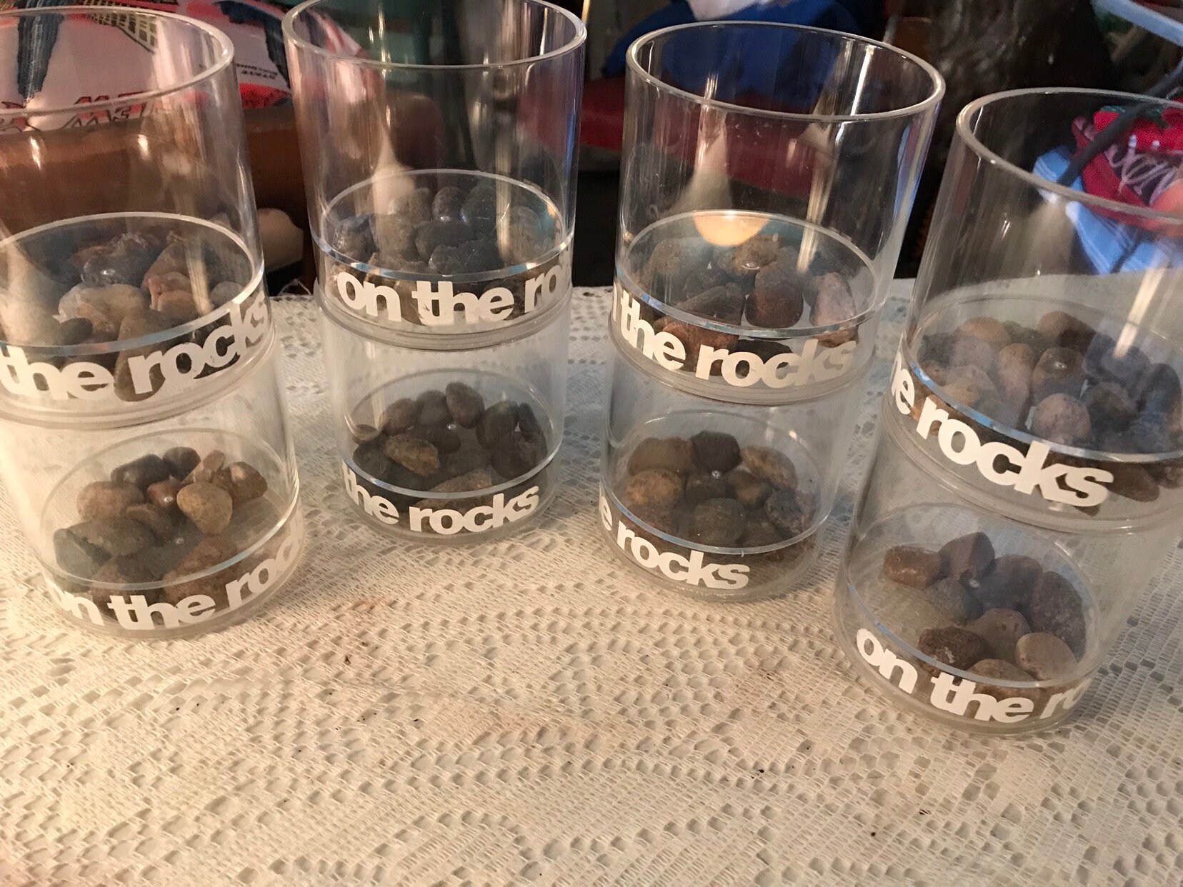 Vintage On The Rocks Tumblers. On The Rocks Set of Eight Cups. Howw