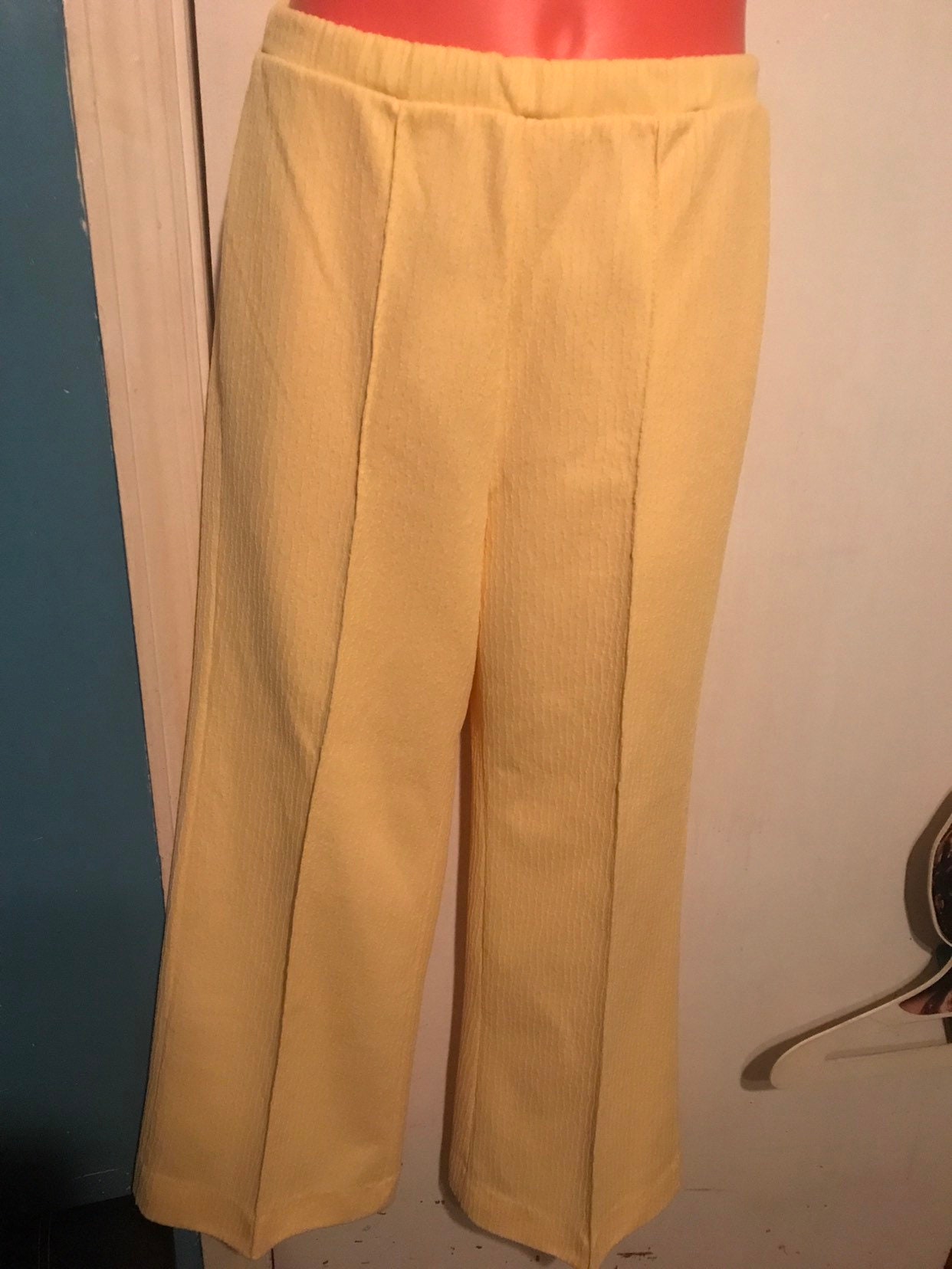 Vintage 1960's Yellow Pants. 60's Bright Yellow Pants. Mod Yellow Pants ...