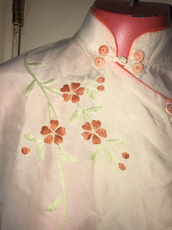 Vintage 1940’s Silk Pajamas. Women’s Asian Silk P… - image 4