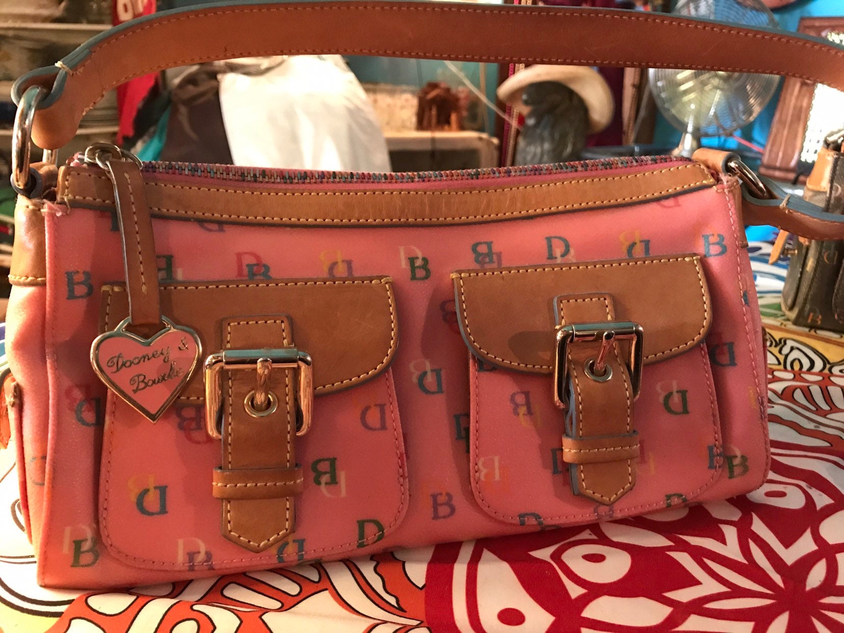 Vintage Dooney And Bourke Purse Vintage Pink Rainbow Monogrammed Vintage Dooney And Bourke Purse Vintage Pink Rainbow Monogrammed