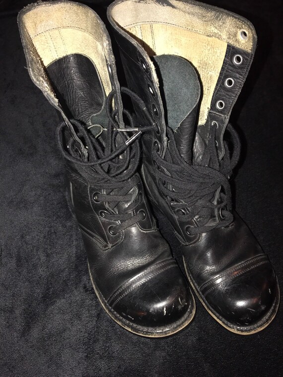 Vintage Army Combat Boots. Vintage Black Combat Bo