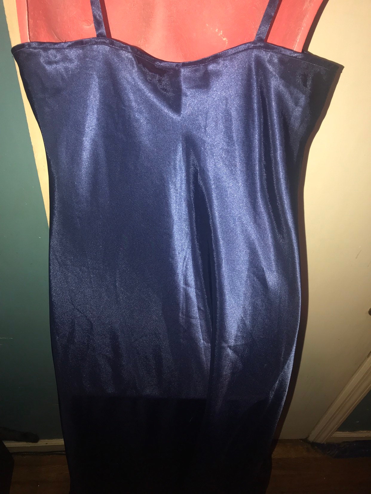 Vintage Gorgeous Navy Blue Nightgown. Victorias Secret Nightgown. Long ...