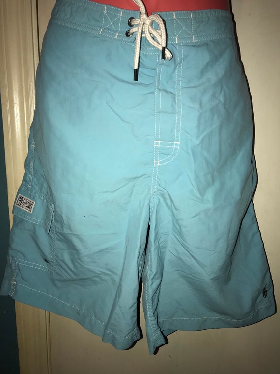 Vintage Polo Ralph Lauren Swim Trunks. Blue Ralph 