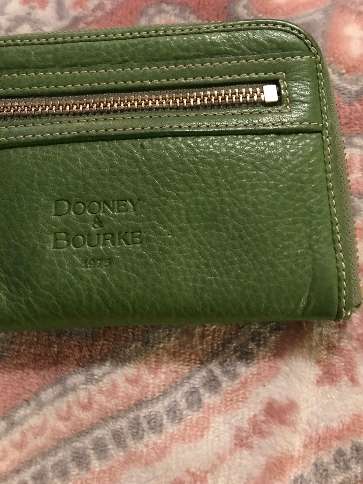 Dooney and Bourke Purse Wristlet Wallet.Vintage Green Dooney and Bourke