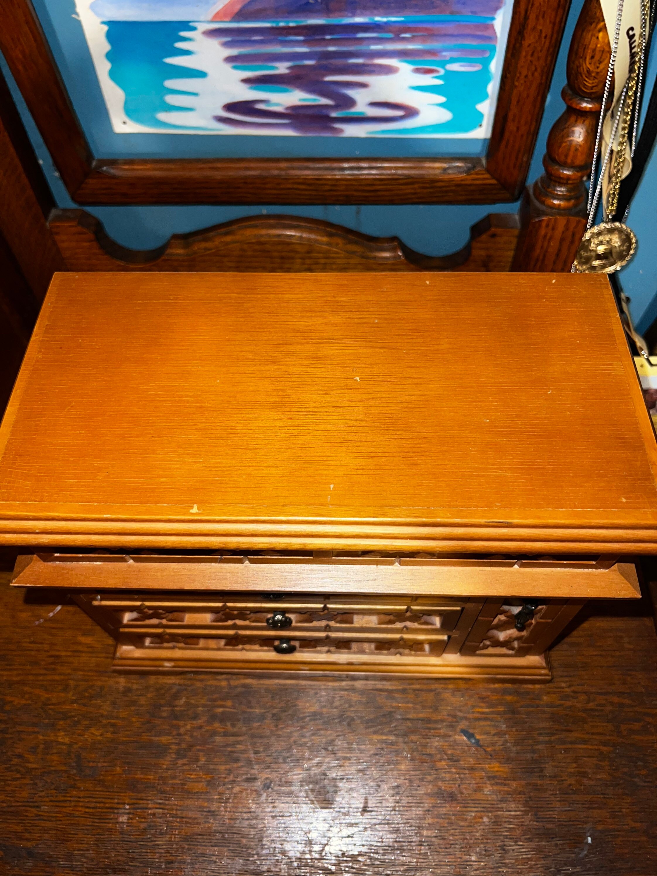 Vintage Wooden Jewelry Box. Large Wooden Jewelry Box. Wooden Jewelry. Box. Jewelry Box. Light