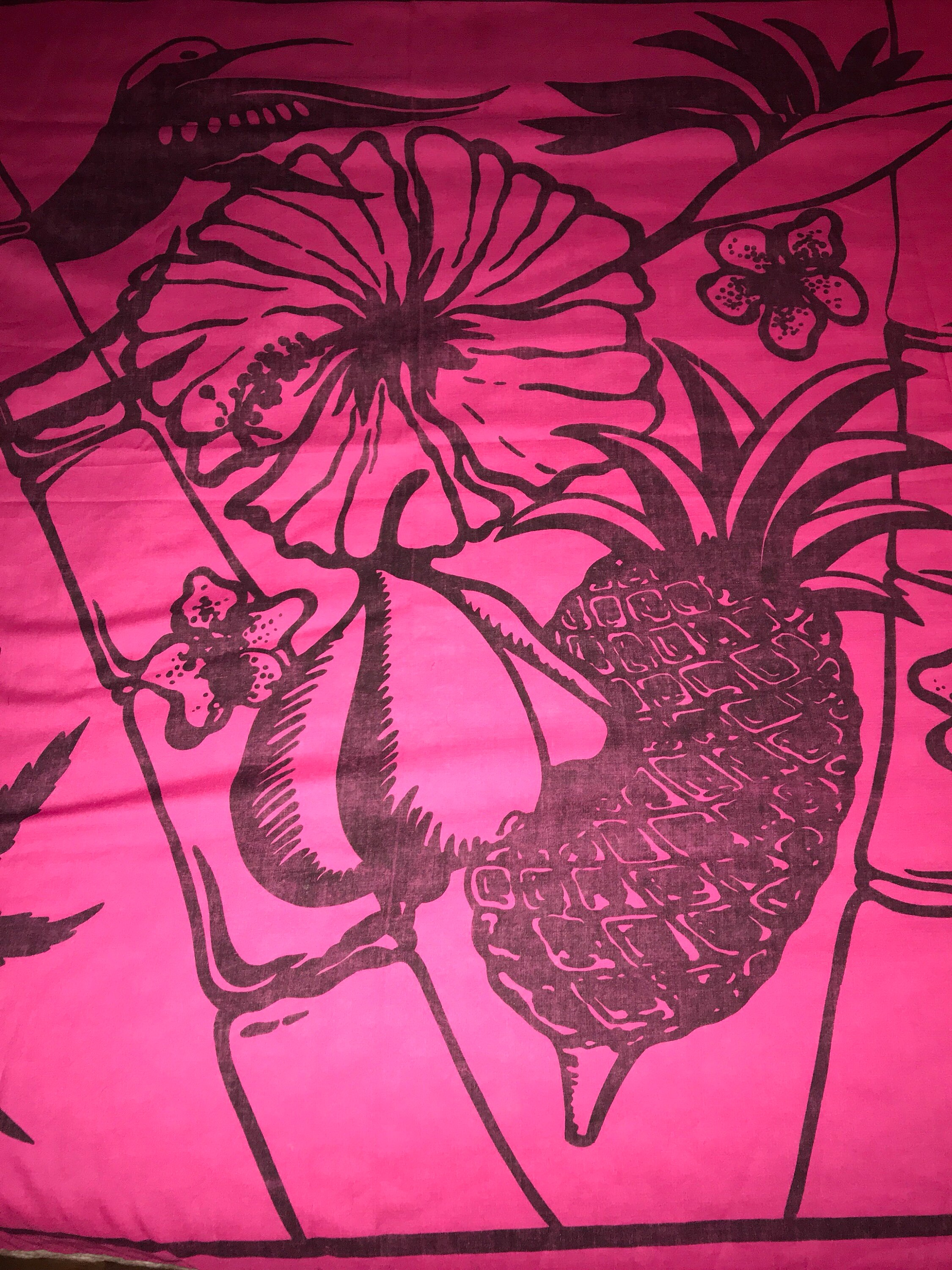 Vintage Jamaica Wrap Sarong. Jamaica Cloth Wall Hanging. Sarong. Wrap