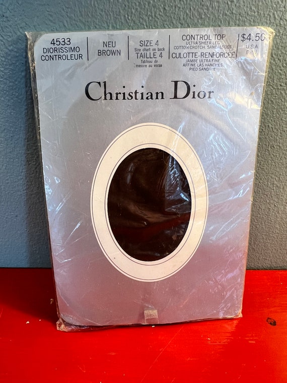 Vintage 80’s NOS Christian Dior Brown Panty Hose, 