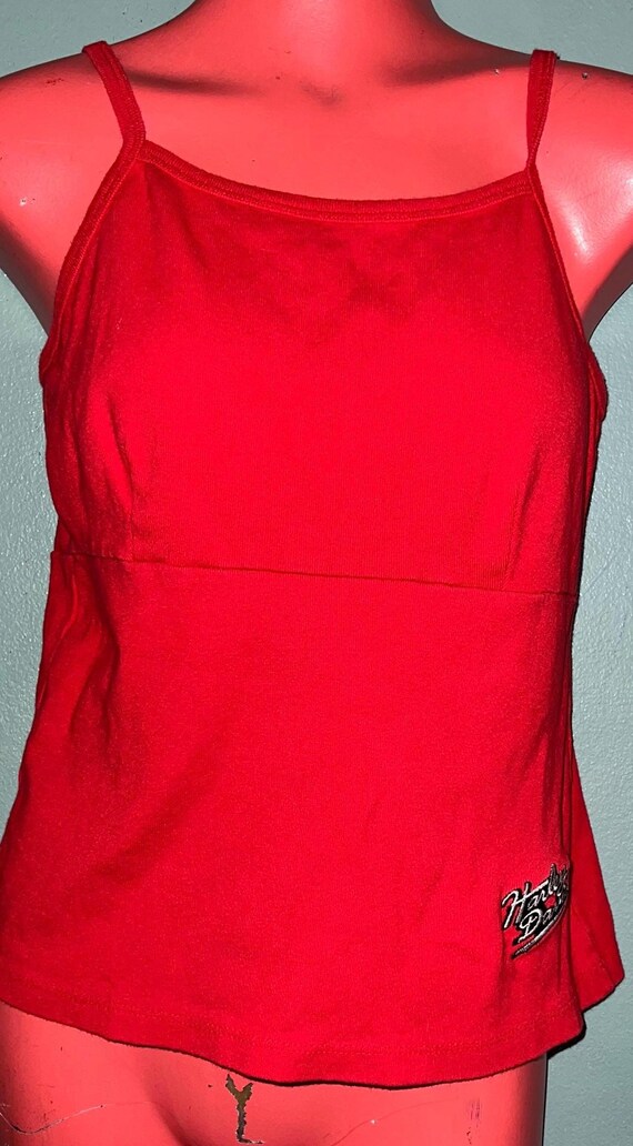 Vintage 1990's Red Harley Davidson Motor Cycles Tank, Lex, KY, Size XL