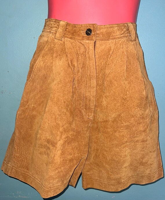 Vintage Gantos Suede Leather Shorts. Size 5/6