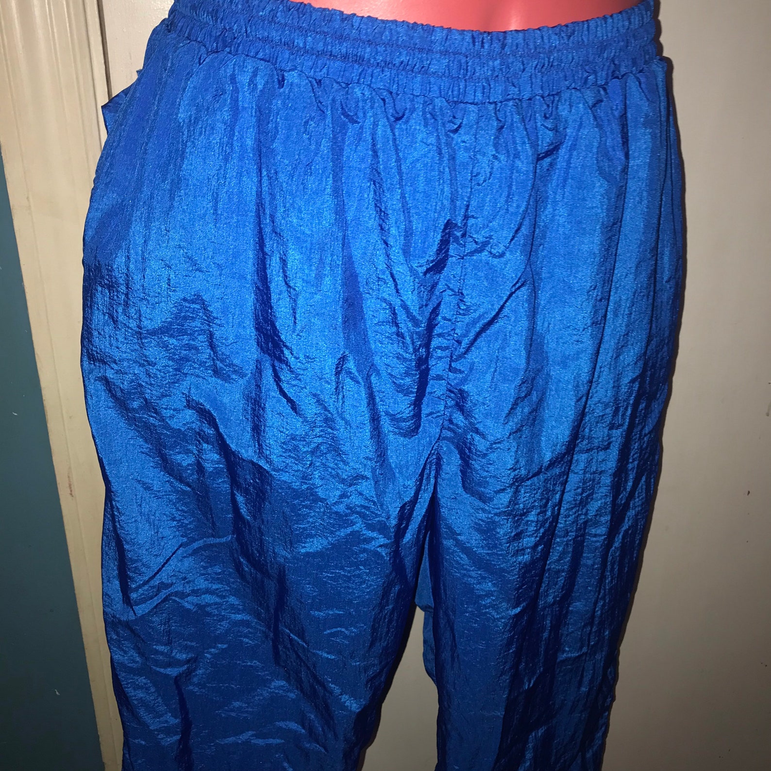 Vintage Windbreaker Pants . Blue Windbreaker Pants. - Etsy