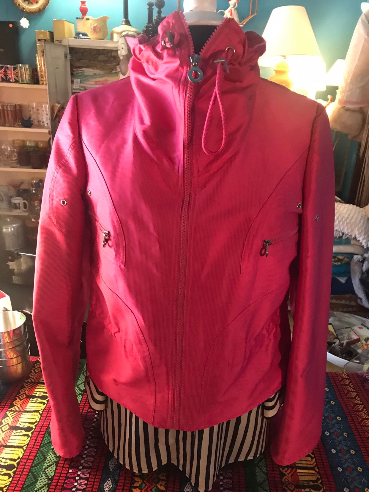 bright pink jacket womens
