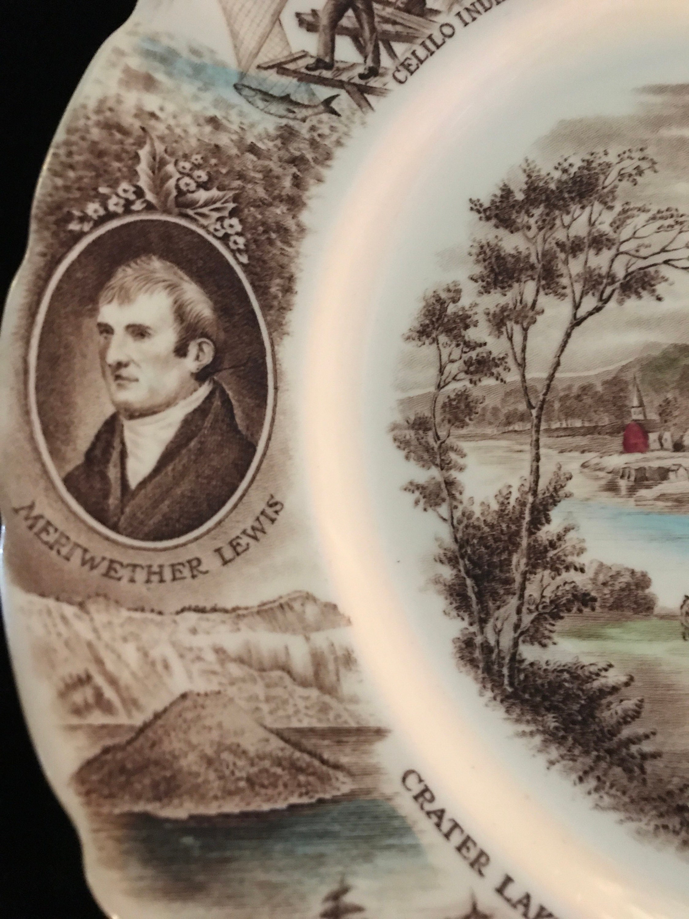 Vintage Oregon State Plate. Vintage Johnson Brothers Oregon Plate