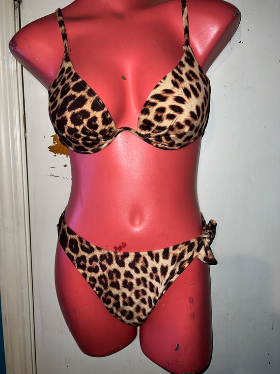 Vintage 1990’s Bikini Swimsuit. Vintage Cheetah Pr