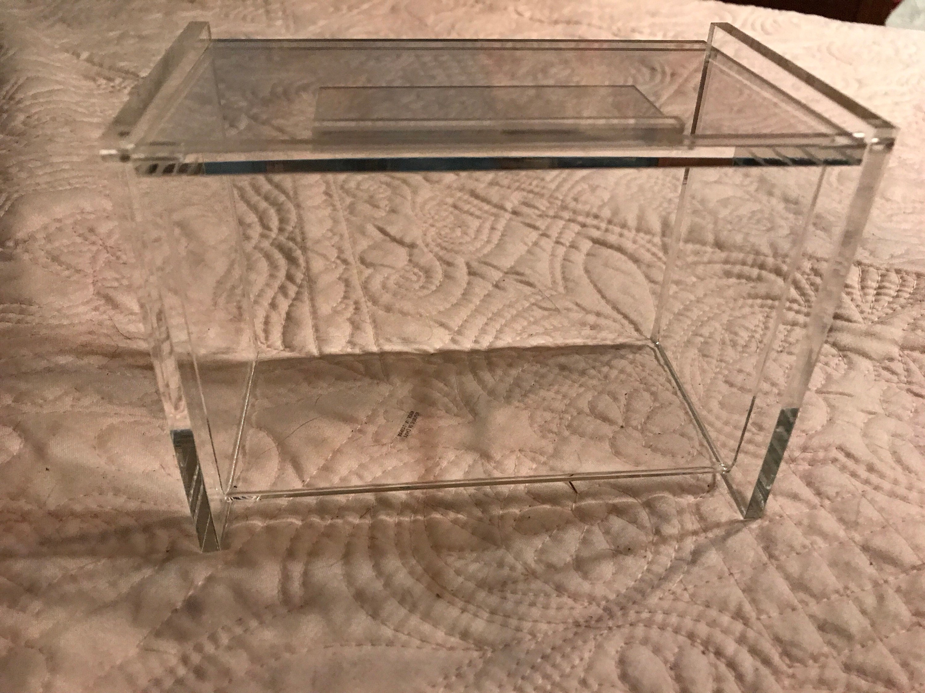 Vintage Lucite Recipe Box. Lucite Box. Lucite Recipe Organizer. Recipe