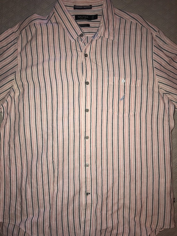 Vintage Nautica Shirt. Men's Nautica Button Down Shirt. Button Down Shirt. Men's Summer Shirt.
