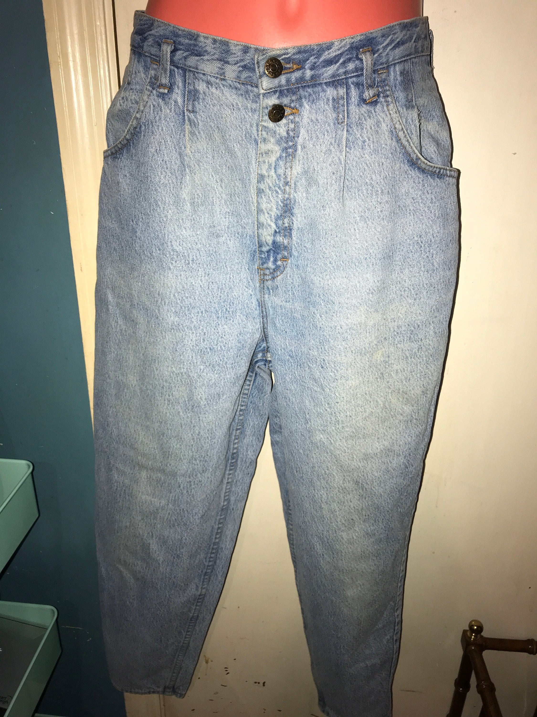 Vintage 80s No Excuses Jeans. No Excuses Stone Wash Jeans. 1980\'s Jeans.  Vintage Mom Jeans. Size 13 - Etsy