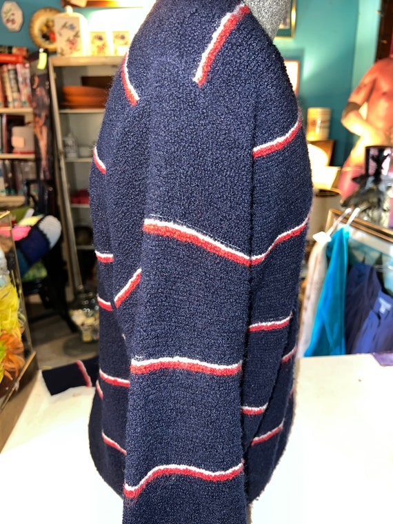 Men's Vintage Sweater. 1980’s Navy Blue Sweater. … - image 3
