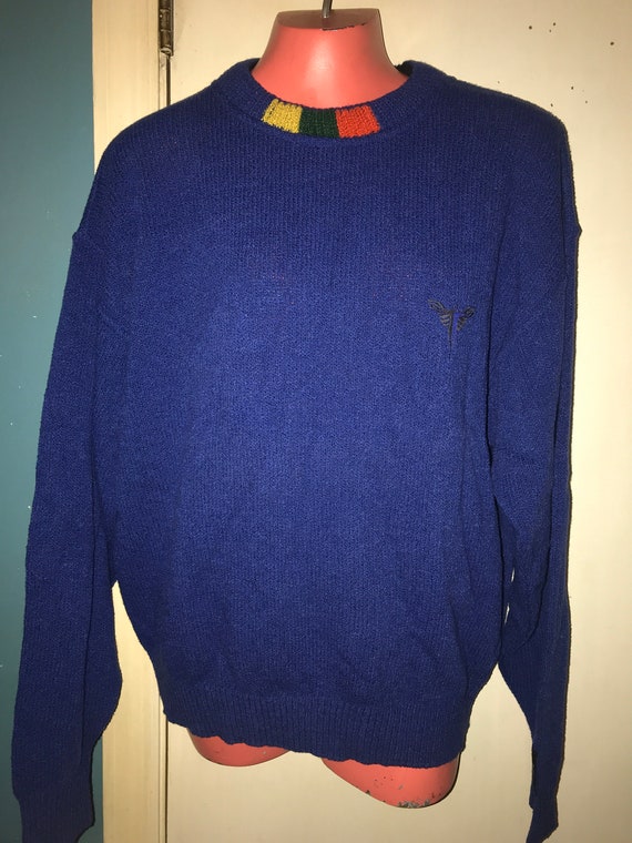 Vintage Carlo Colucci Sweater. Men’s Carlo Blue Sw