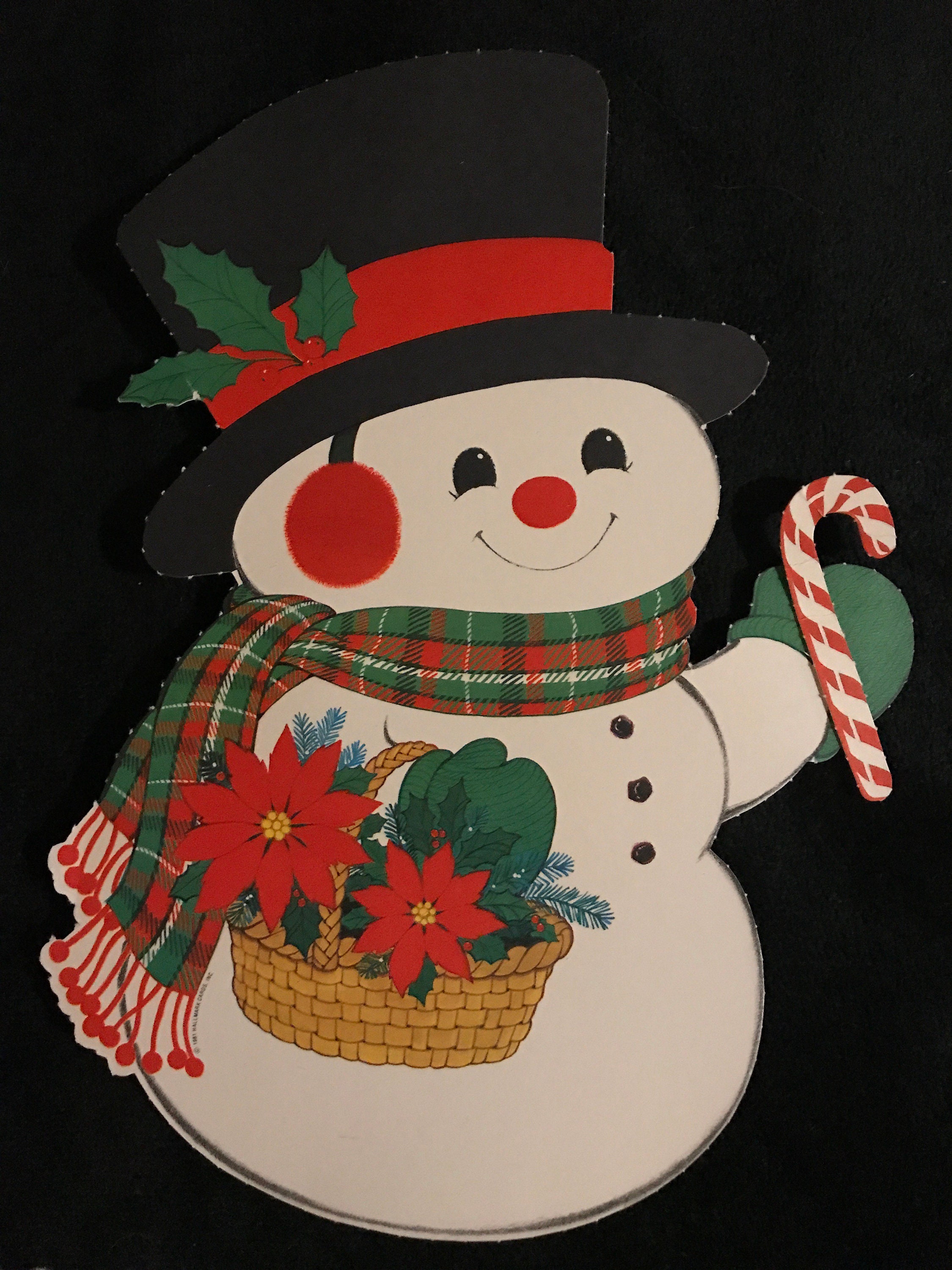 vintage-christmas-decorations-cardboard-cut-out-christmas-decor-1980s