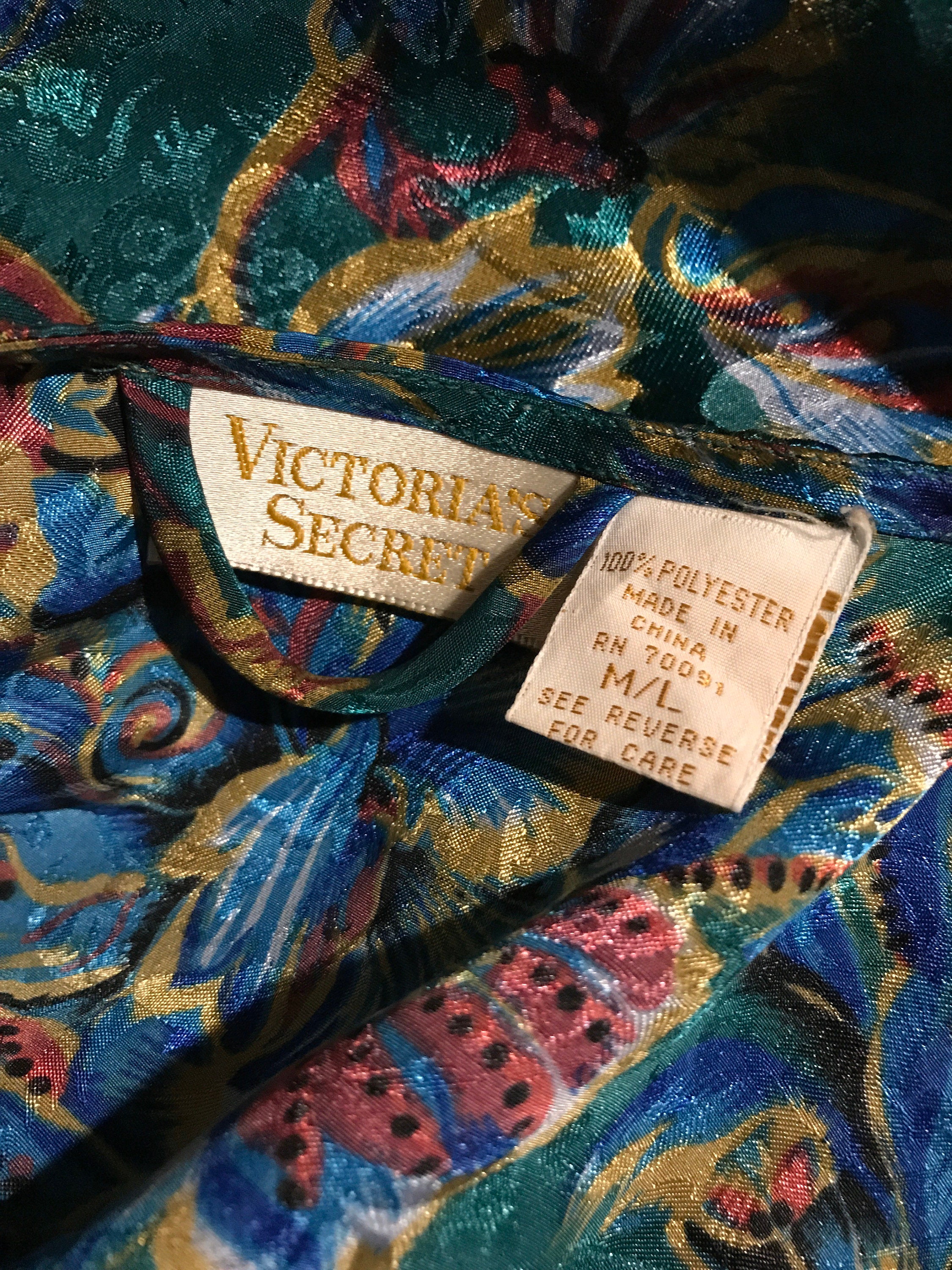 Vintage Victoria's Secret Satin Robe. Vintage Victoria's Secret Green