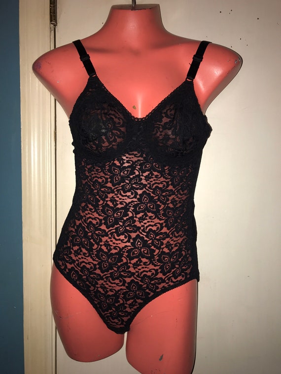 Vintage Bali Lace Bodysuit. Bali Lace Lingerie. Ba