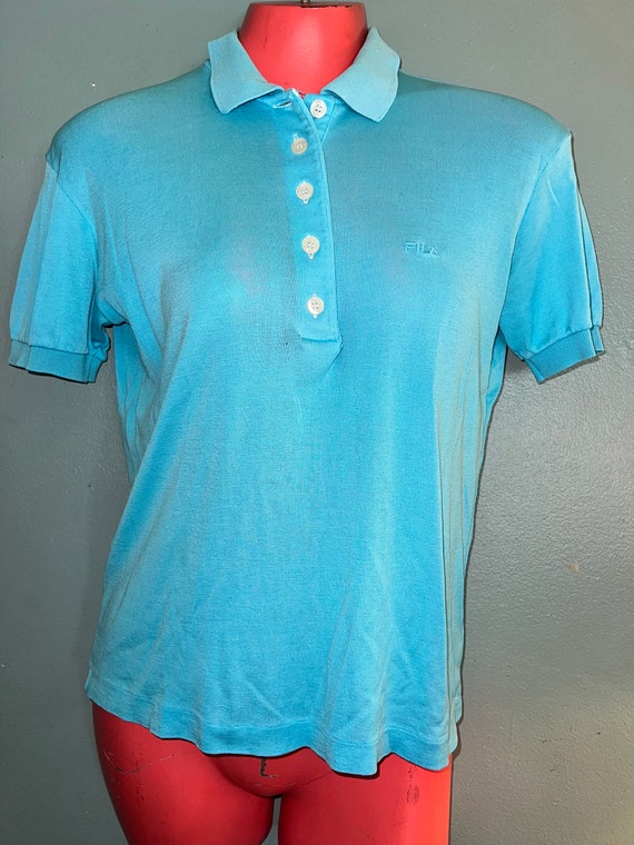 Vintage 80’s Awesome Turquoise FILA Shirt, Made In