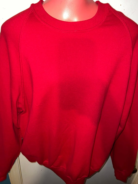 Vintage 90’s Red Jerzees Sweatshirt. NWOT Red Swe… - image 2