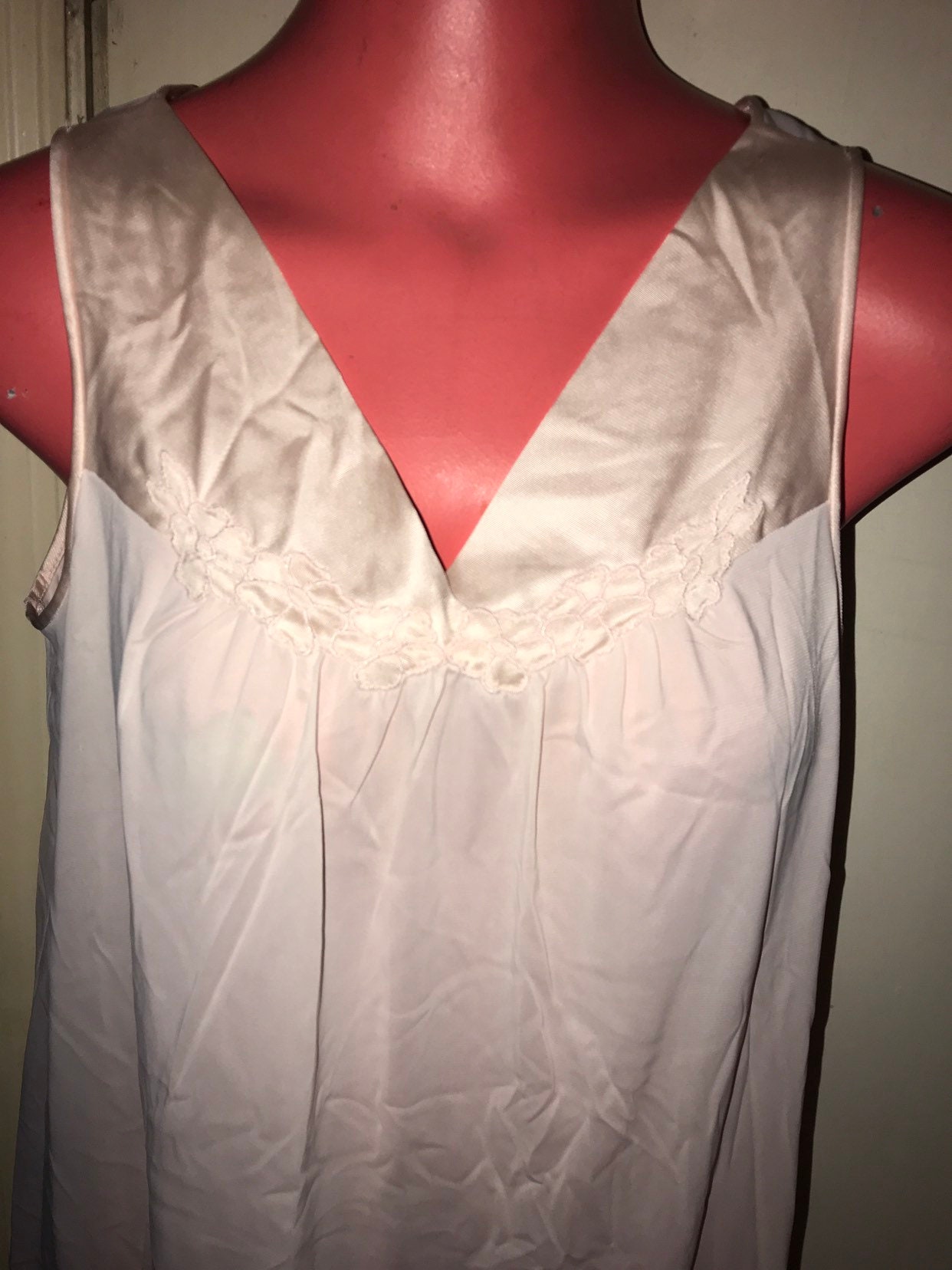 Vintage Nightgown. Vanity Fair Light Pink Nightgown. Vanity Fair Short ...