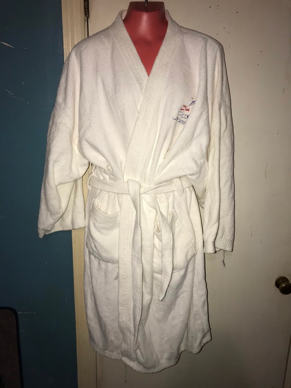 Vintage White Terry Cloth Robe. Carnival Cruise Li