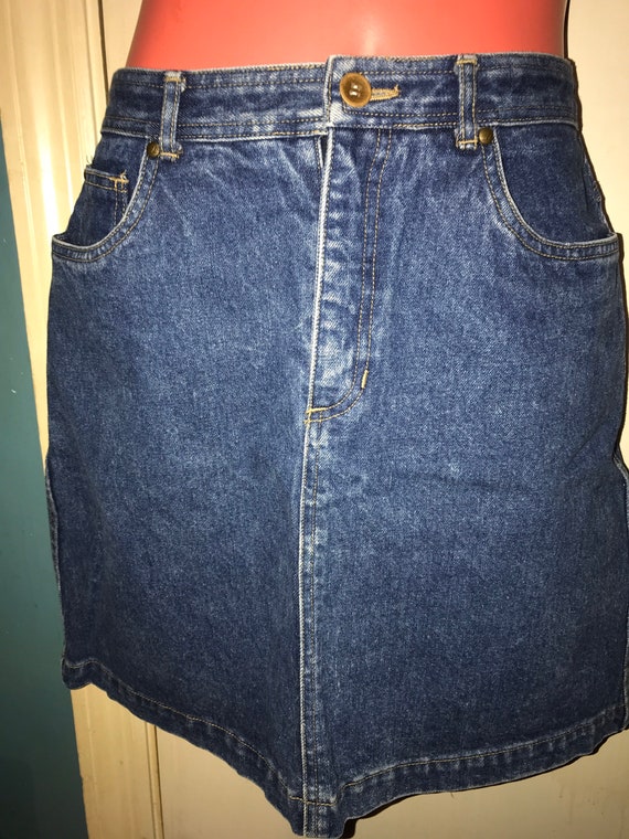 Vintage Liz Claiborne Blue Jean Skirt. 80's Short 