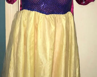 Vintage 1990's Disney Store Snow White Dress Costume, Size 8/10