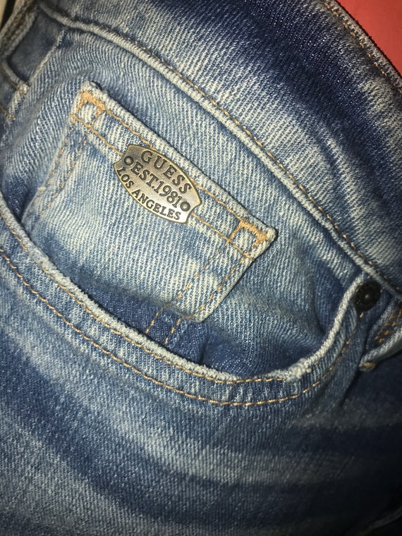 Vintage Guess Jeans. Low Rise Guess Jeans. Distre… - image 3